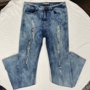 Blue connection, ladies acid washed  jeans size 15/16